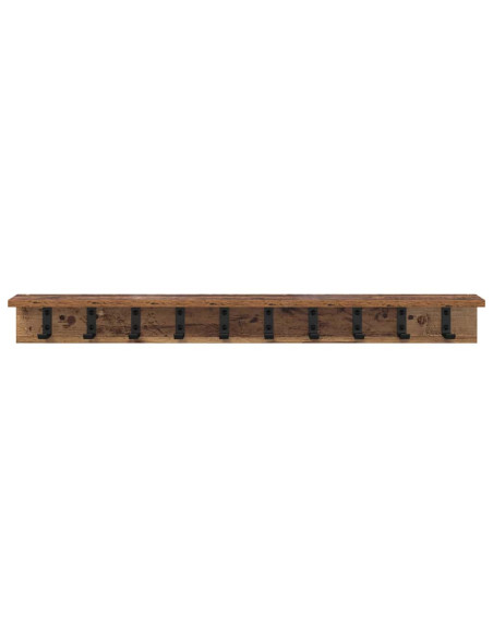 Appendiabiti a muro Legno vecchio 100 x 10,5 x 10,5 cm