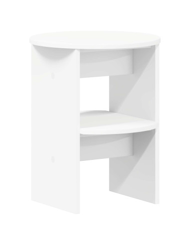 Mobile laterale Bianco Ø40 x 50 cm Legno ingegnerizzato