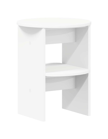 Mobile laterale Bianco Ø40 x 50 cm Legno ingegnerizzato