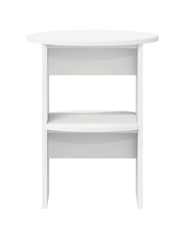 Mobile laterale Bianco Ø40 x 50 cm Legno ingegnerizzato
