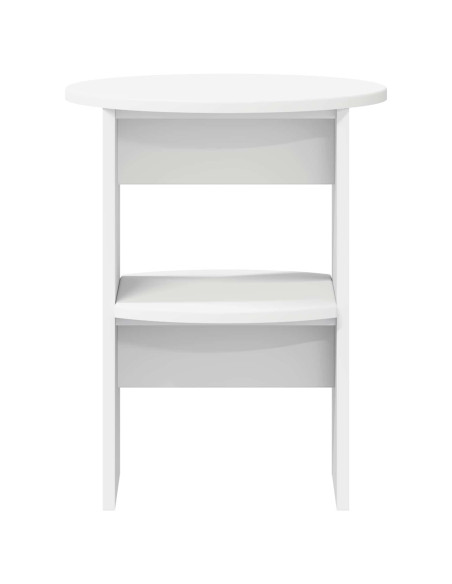 Mobile laterale Bianco Ø40 x 50 cm Legno ingegnerizzato