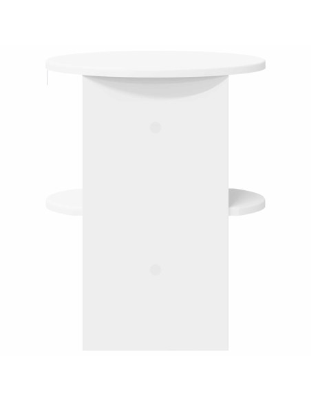 Mobile laterale Bianco Ø40 x 50 cm Legno ingegnerizzato