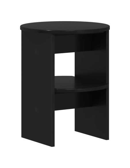 Mobile laterale Nero Ø40 x 50 cm Legno ingegnerizzato