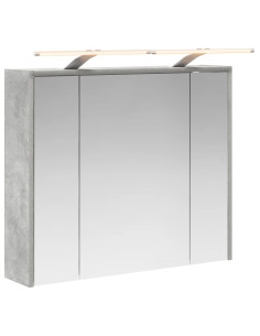 Mobiletto per specchio da bagno Grigio cemento 2