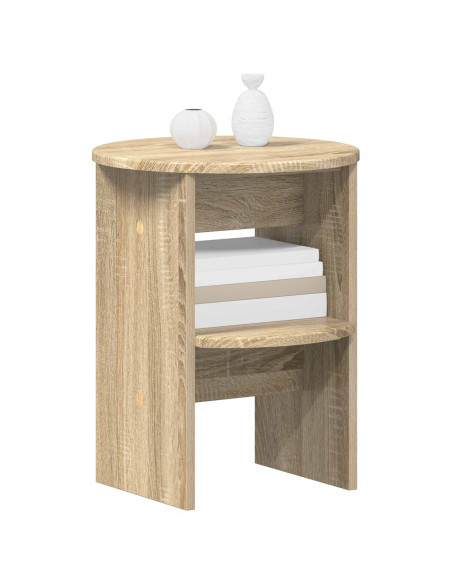 Mobile laterale Rovere Sonoma Ø40 x 50 cm Legno ingegnerizzato