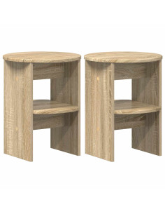 Mobile laterale 2 pcs Rovere Sonoma Ø40 x 50 cm 2