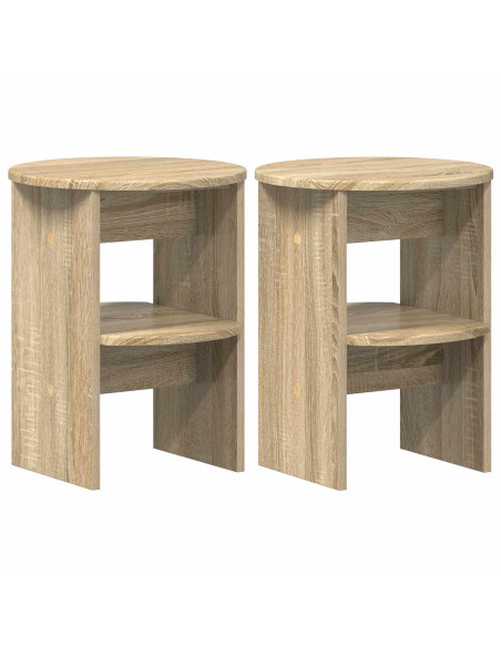 Mobile laterale 2 pcs Rovere Sonoma Ø40 x 50 cm