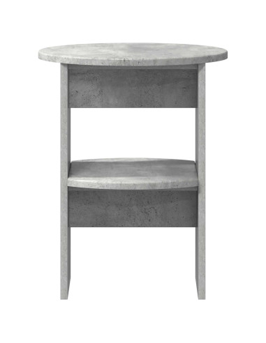 Mobile laterale Grigio Cemento Ø40 x 50 cm Legno ingegnerizzato