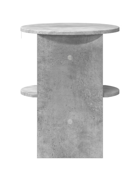Mobile laterale Grigio Cemento Ø40 x 50 cm Legno ingegnerizzato