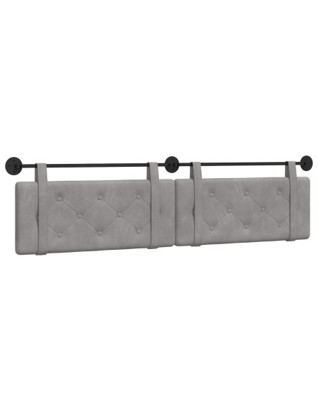 Testata appesa Grigio chiaro 210 x 55 x 5 cm Velluto
