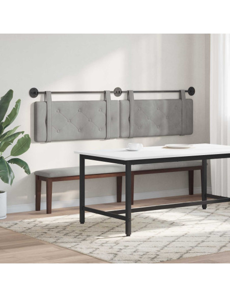 Testata appesa Grigio chiaro 210 x 55 x 5 cm Velluto