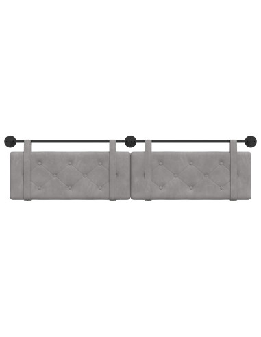 Testata appesa Grigio chiaro 210 x 55 x 5 cm Velluto