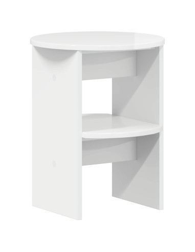 Mobile laterale 2 pcs Bianco Lucido Ø40 x 50 cm