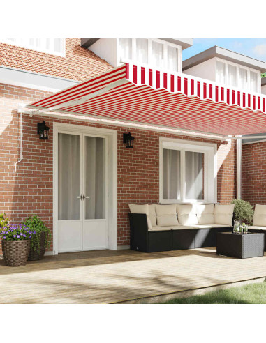 Tenda da Sole Rosso e Bianco 500 x 300 x 165 cm