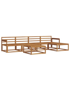 Set di divani da esterno 6 pcs Naturale 2