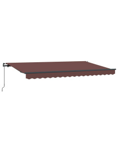 Tenda Retrattile Marrone 400 x 200 cm Tessuto 2