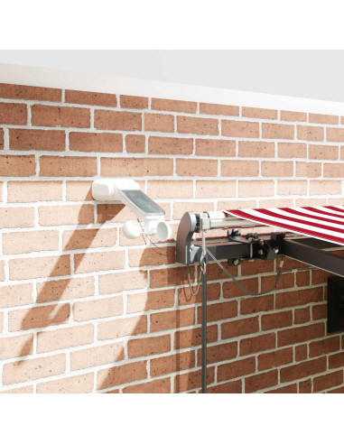 Tessuto per Tenda con Rosso e Bianco 450 × 300 cm Poliestere