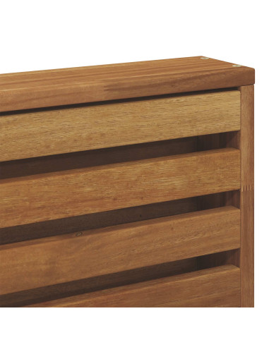 Set divani 4 pcs Naturale e Antracite Legno di Acacia Massello