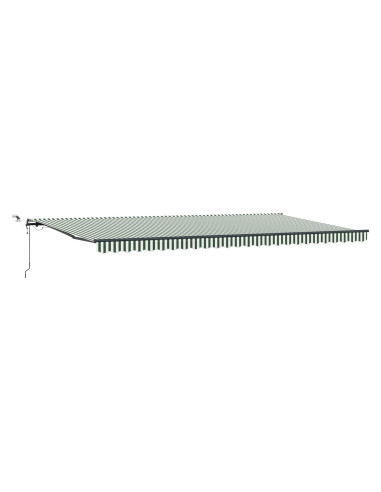 Tessuto per Tenda con Verde e Bianco 600 × 300 cm Poliestere