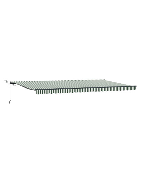 Tessuto per Tenda con Verde e Bianco 600 × 300 cm Poliestere