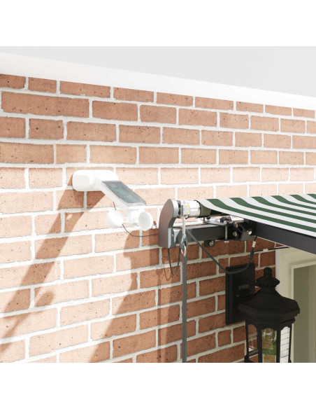 Tessuto per Tenda con Verde e Bianco 600 × 300 cm Poliestere