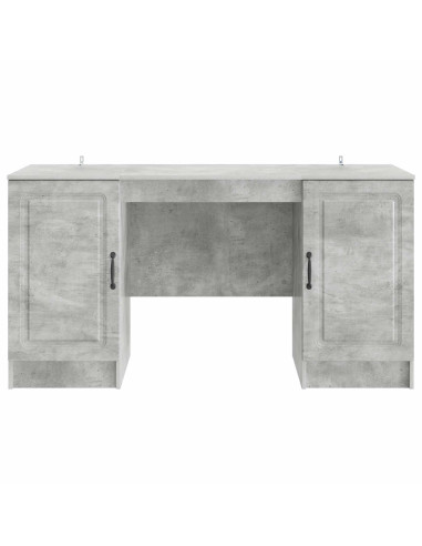 Scrivania con lo scaffale Grigio Cemento 142,5 x 50 x 75 cm