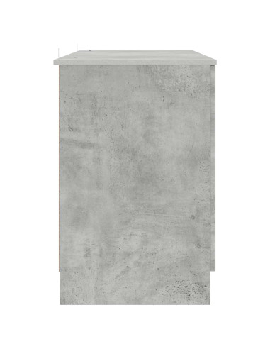 Scrivania con lo scaffale Grigio Cemento 142,5 x 50 x 75 cm