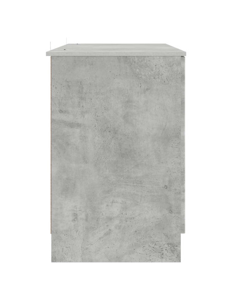 Scrivania con lo scaffale Grigio Cemento 142,5 x 50 x 75 cm