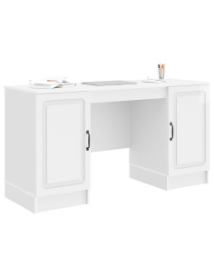 Scrivania Bianco Lucido 142,5 x 50 x 75 cm Legno ingegnerizzato 2