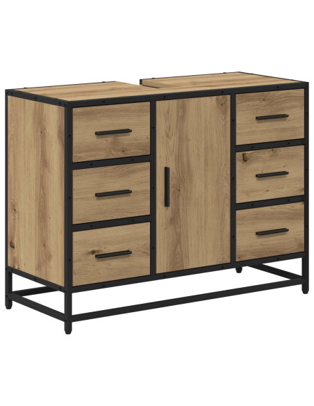 Mobile da Bagno con cassetto Rovere artigianale 80 x 33 x 60 cm