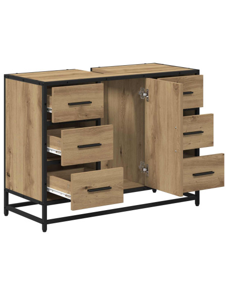 Mobile da Bagno con cassetto Rovere artigianale 80 x 33 x 60 cm