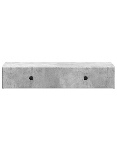 Tavolino da Parete Laterale Grigio Cemento 87,5 x 34,5 x 17 cm
