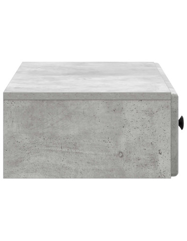 Tavolino da Parete Laterale Grigio Cemento 87,5 x 34,5 x 17 cm