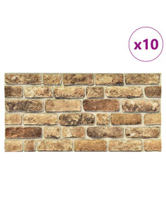 Pannelli da parete 10 pcs Sabbia Scura 100 x 50 cm Schiuma EPS 2