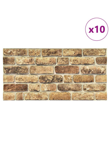 Pannelli da parete 10 pcs Sabbia Scura 100 x 50 cm Schiuma EPS