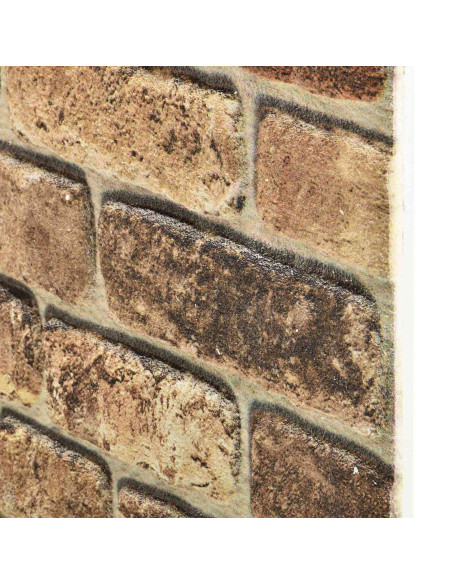 Pannelli da parete 10 pcs Sabbia Scura 100 x 50 cm Schiuma EPS