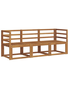 Set di divani da esterno 3 pcs Naturale 2
