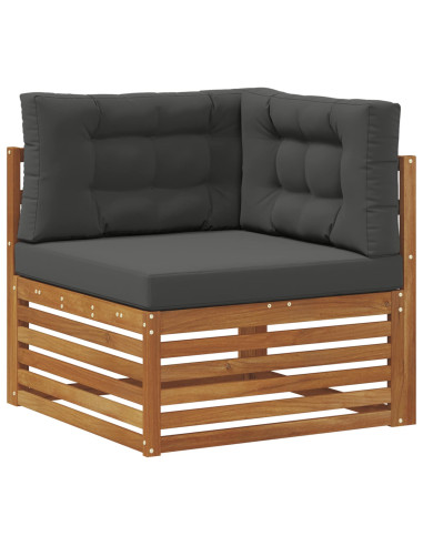 Set di divani da esterno con cuscino 9 pcs Naturale e Antracite