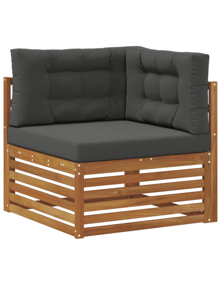 Set di divani da esterno con cuscino 9 pcs Naturale e Antracite