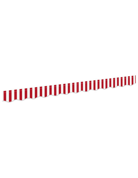 Tenda a Braccio Rosso e Bianco 230 x 20 cm Tela