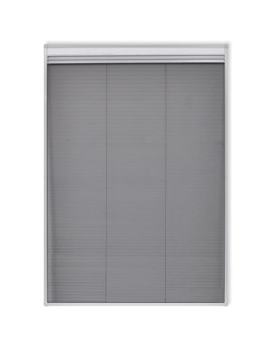 Finestra per Insetti Finestra Plisse 160 x 80 cm in Alluminio con Ombra