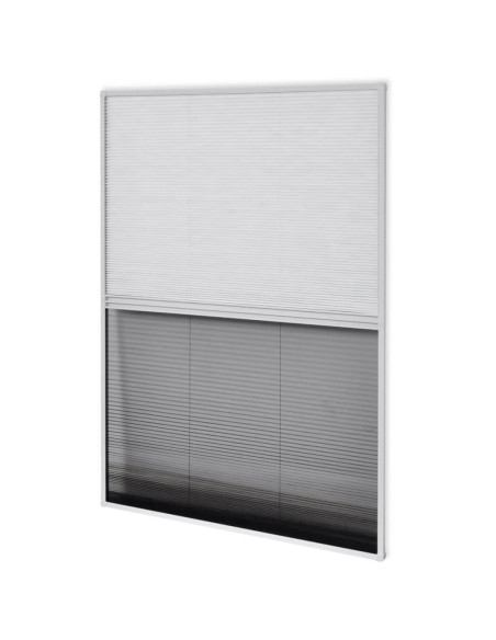 Finestra per Insetti Finestra Plisse 160 x 80 cm in Alluminio con Ombra