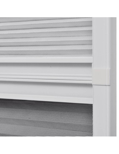 Finestra per Insetti Finestra Plisse 160 x 80 cm in Alluminio con Ombra