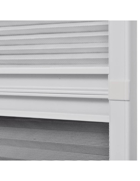 Finestra per Insetti Finestra Plisse 160 x 80 cm in Alluminio con Ombra