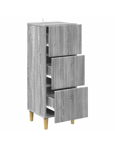 Mobile con Cassetti Grigio Sonoma 33 x 34,5 x 90 cm