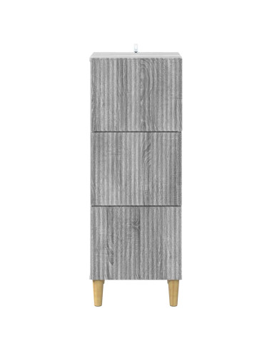 Mobile con Cassetti Grigio Sonoma 33 x 34,5 x 90 cm