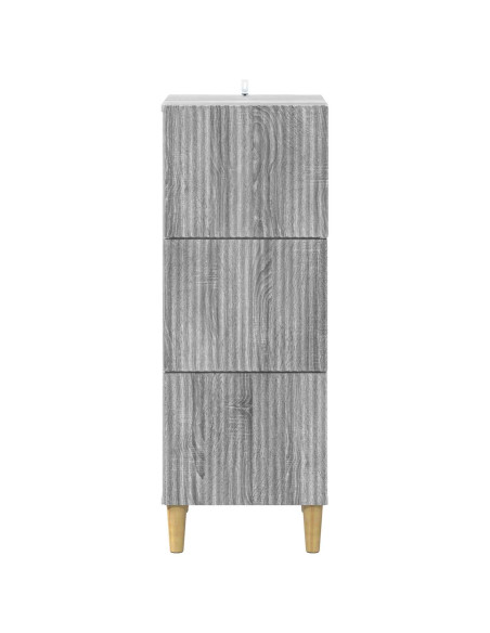 Mobile con Cassetti Grigio Sonoma 33 x 34,5 x 90 cm