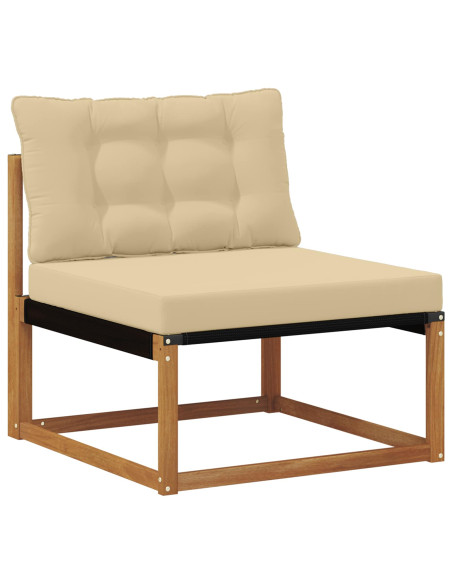 Set di divani con cuscino 7 pcs Naturale e Beige
