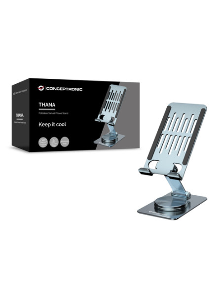 Conceptronic THANA08G supporto per personal communication Supporto passivo Telefono cellulare/smartphone Argento