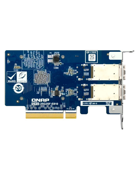 QNAP QXG-25G2SF-E810 scheda di rete e adattatore Interno Fibra 25000 Mbit/s